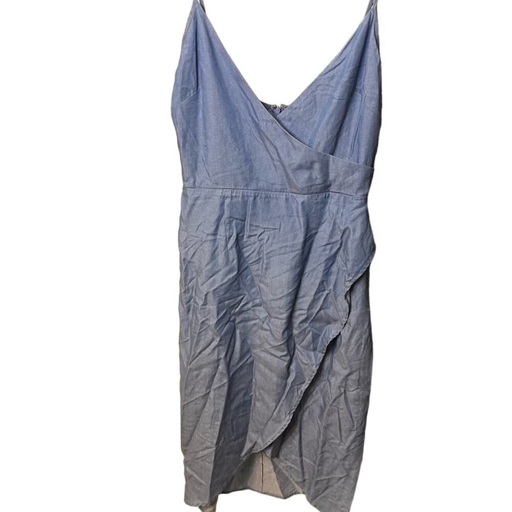 Lovers & Friends Denim Wrap Dress Large